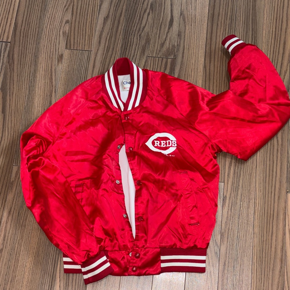 90s Cincinnati Reds Baseball Satin Jacket By Chalk Line MAde in USA